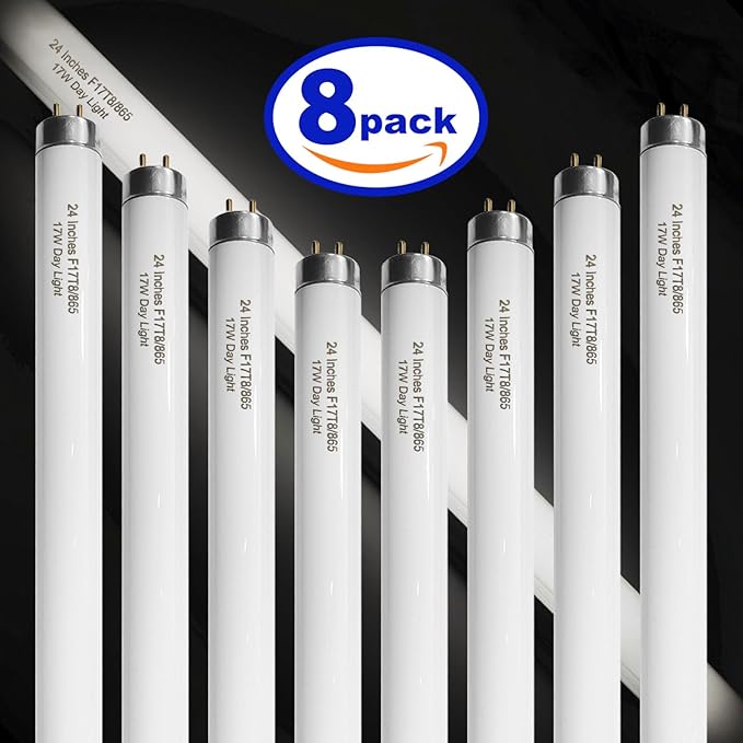 24 Inch F17T8/865 Fluorescent Bulb Daylight 6500K, 17 Watt T8 Light Bulb - Image 3