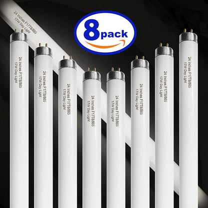 24 Inch F17T8/865 Fluorescent Bulb Daylight 6500K, 17 Watt T8 Light Bulb - Image 3