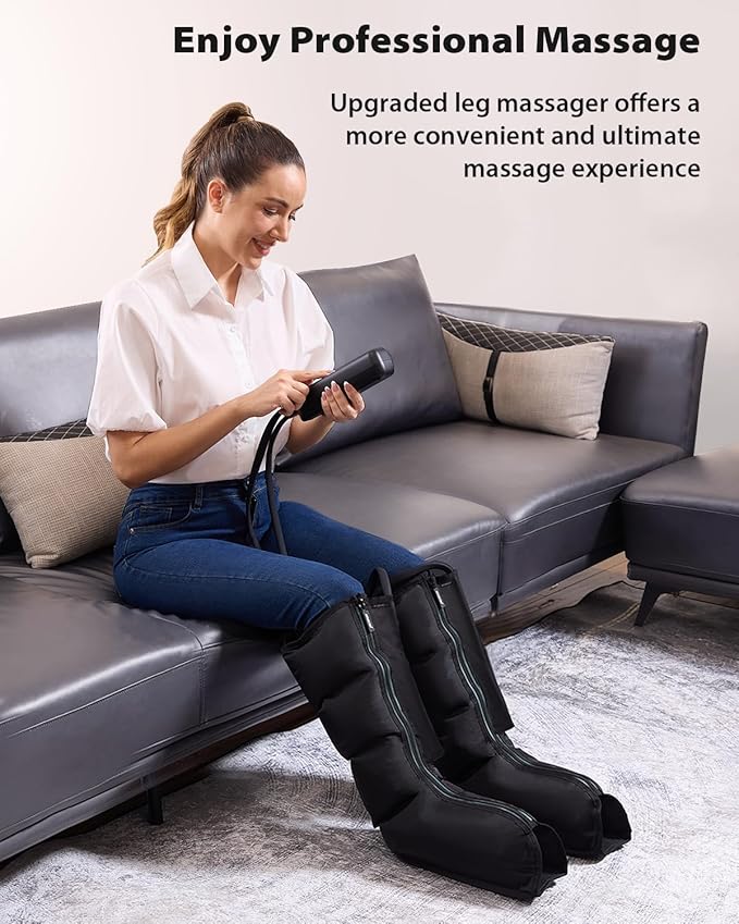 CINCOM Leg Massager for Circulation and Pain Relief, Air Compression Massager - Image 3