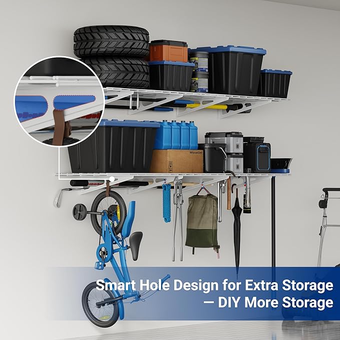 FLEXIMOUNTS 2-Pack 2x4ft 24-inch-by-48-inch Wall Shelf Garage Storage Rack Wall - Image 7