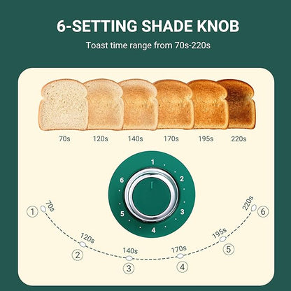 Roter Mond 2 Slice Toaster Retro Stainless Steel - Image 4