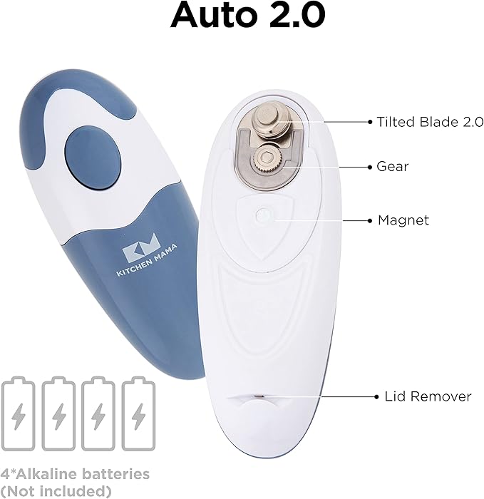 Kitchen Mama Auto 2.0 Electric Can Opener: Blade Opens Almost Any Can Pop or - Image 2
