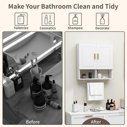 Wall Mounted Bathroom Storage Cabinet Medicine Cabinet - Image 4