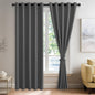 JIUZHEN Dark Grey Blackout Curtains by JIUZHEN