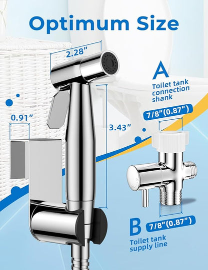 Chrome Handheld Bidet Sprayer, Jet Sprayer - Image 2