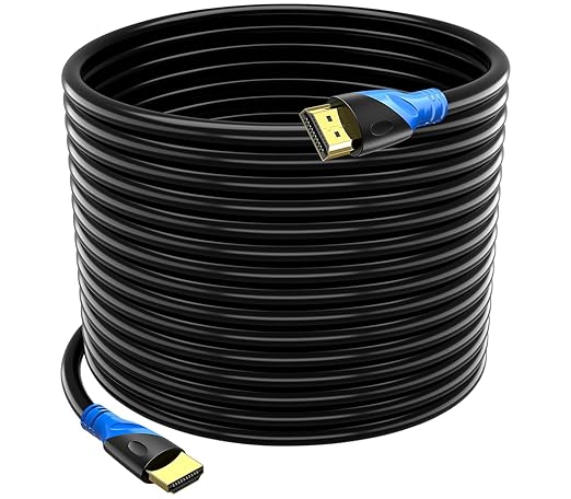 4K HDMI 75 FT Cable Ultra High Speed Gold Plated Connectors, Ethernet HDMI Cord by Rommisie