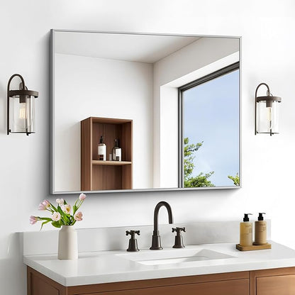 30" x 30"Bathroom Mirror, Decorative Rectangular Vanity Mirror - Image 3