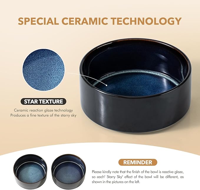 Ceramic 8.2inch Raised Dog Bowl Set, Elevated - Image 4