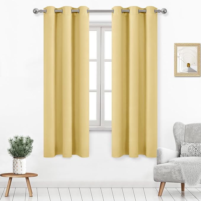 DWCN Spring Curtains, 63 Inch Length, Room Drapery by DWCN