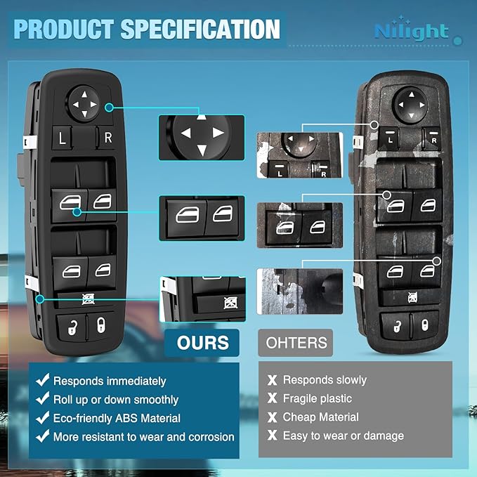 Nilight Master Power Window Switch Compatible - Image 9