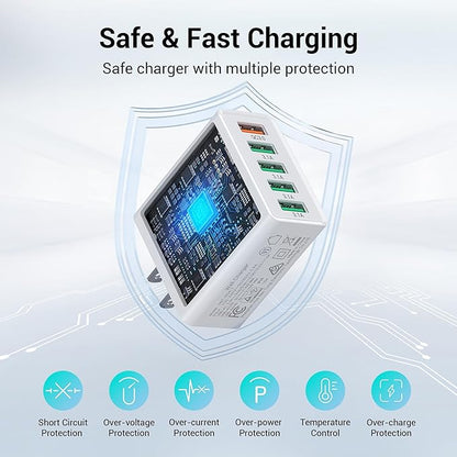 50W USB Wall Charger Block, Android Phones - Image 7
