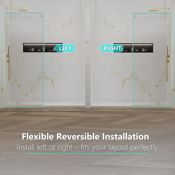 Shower Screen, 3/8" Tempered Glass, Shower Wall Panels, Fix Shower Glass Screen - Image 8