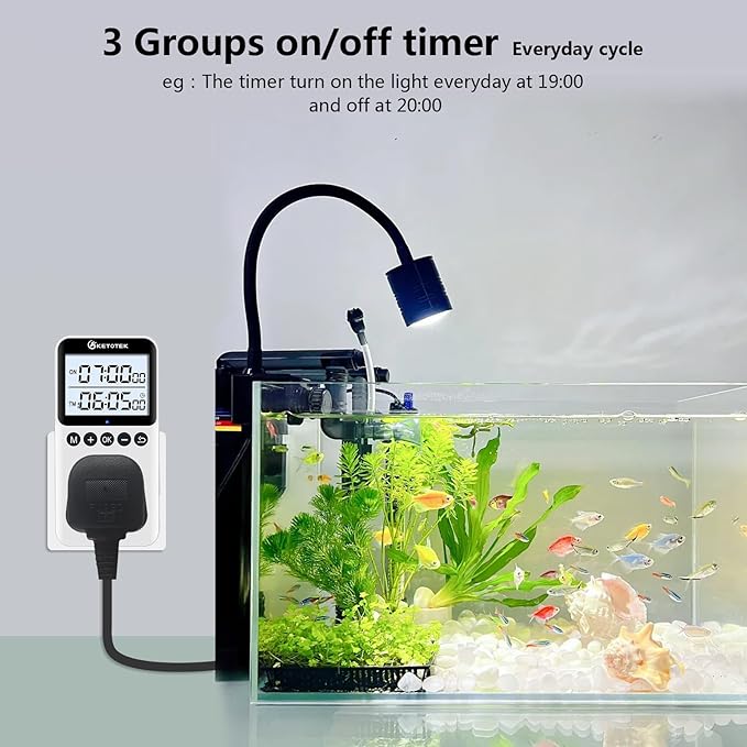 KETOTEK KTTS02 Digital Timer Outlet Plug in Timer Switch Socket Indoor Infinite - Image 3