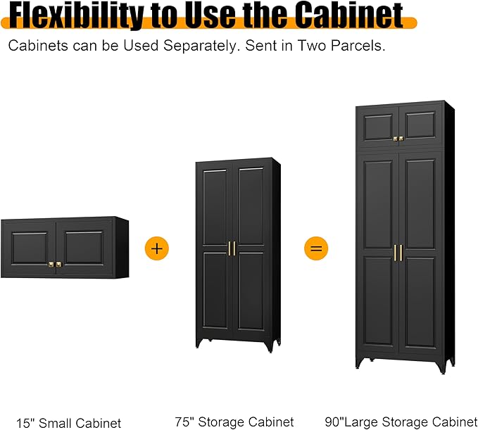 Kitchen Pantry Storage Cabinets, Utility Kitchen Cupboard, Large Steel Cabinets - Image 8