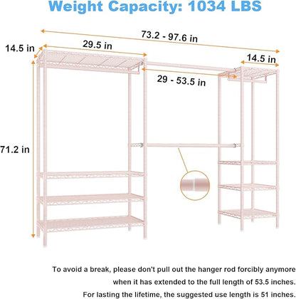 Ulif E11 Heavy-Duty Garment Rack, Metal Freestanding Clothes Rack and Closet - Image 5
