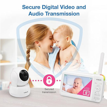VTech Video Baby Monitor with 5" LCD Screen, Night Vision, 1000ft Range - Image 6