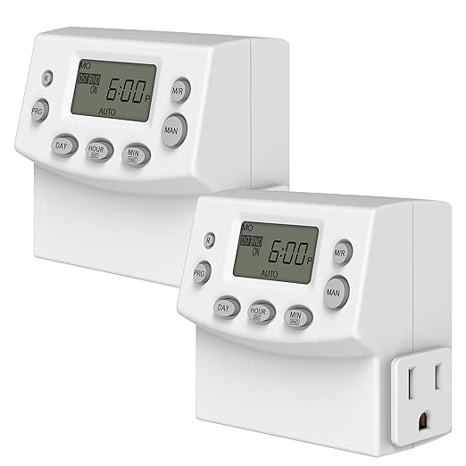 ENERLITES Heavy Duty Programmable Digital Plug-in Timer by Enerlites