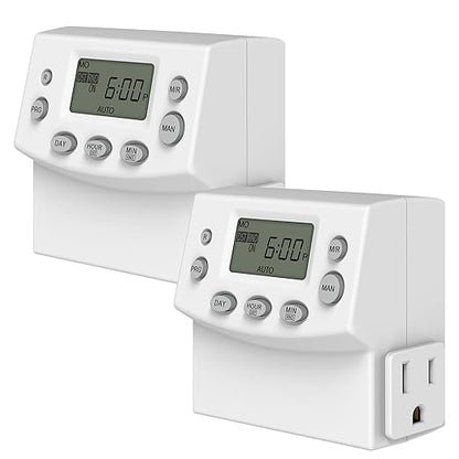 ENERLITES Heavy Duty Programmable Digital Plug-in Timer by Enerlites
