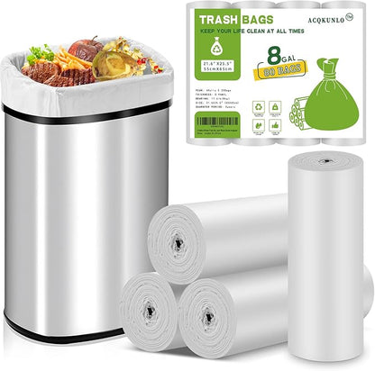 8 Gallon Kitchen Trash-Bags Biodegradable-Garbage-Bag Unscented by Acqkunlo