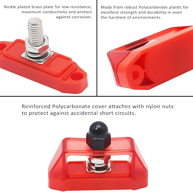RECOIL S1P-38 Busbar Single 3/8” Studs Power Distribution Block - Image 3