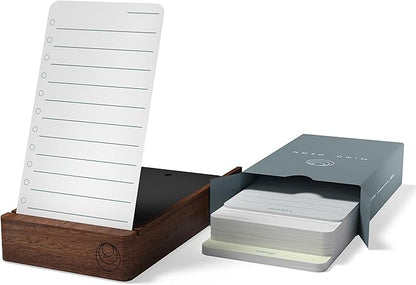 Undated Daily Planner To Do List Notepads and Walnut Stand by MindDesign