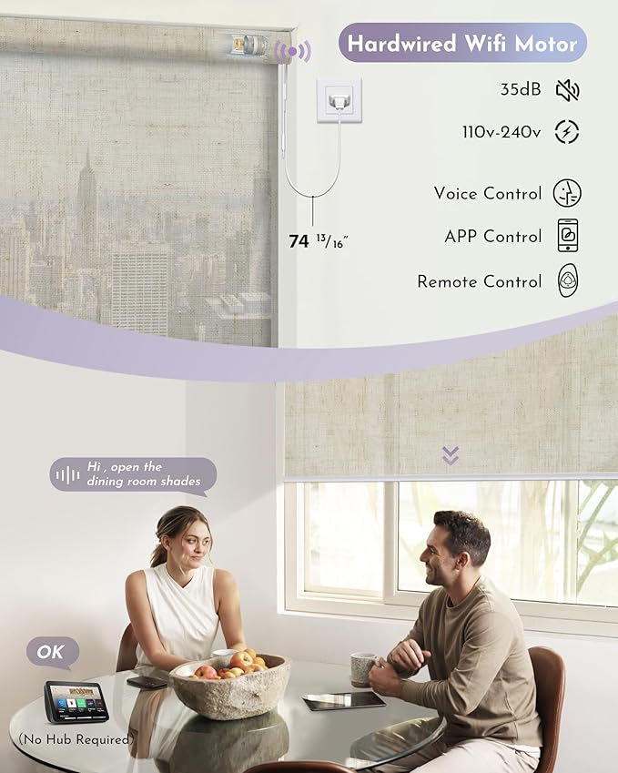 Graywind Motorized Semi Roller Shades Compatible - Image 3
