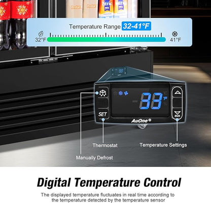 Commercial Beverage Refrigerator, 40 Inch 35 Cu.Ft. Commercial Drink Fridge - Image 4