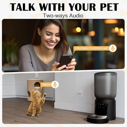 Automatic Cat Feeder with 2K Camera: Cat Food Dispenser with 6L Capacity - Image 4