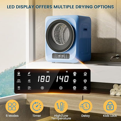 Zynkez 12Lbs Portable Clothes Dryer, 850W Compact Laundry Dryer - Image 3