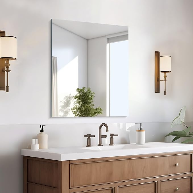 CILIBER Frameless Mirror, 24x30 Inch Bathroom Mirror by CILIBER