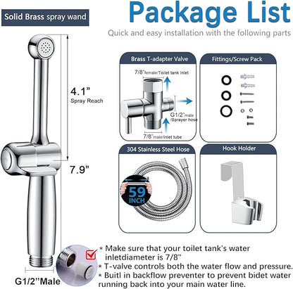 SonTiy Handheld Bidet Sprayer for Toilet, Adjustable Water Pressure Control - Image 7