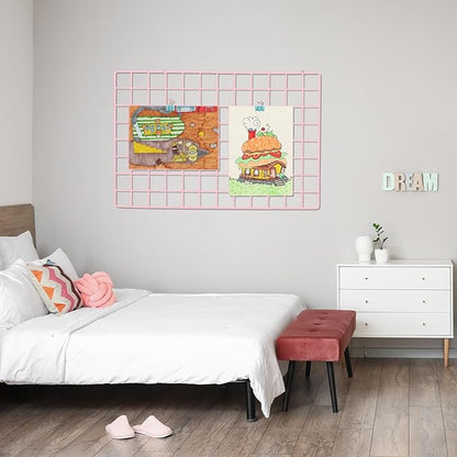 PATIKIL 18"x26" Wire Grid Panel, 2 Pack Board Photo Pictures Memo Display Grid - Image 6