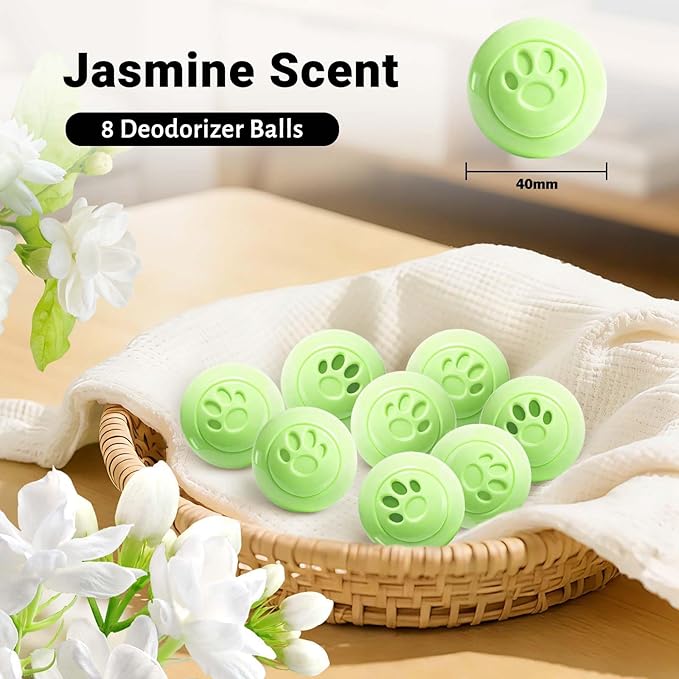 STRN Sneaker Deodorizer Balls 8 Packs Jasmine Scent Shoe Odor Elimination - Image 2