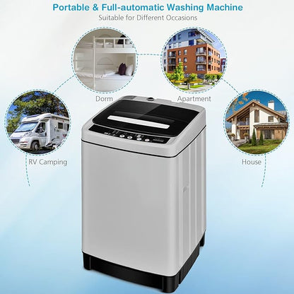 Giantex Full Automatic Washing Machine, 2 in 1 Portable Laundry Washer 1.5Cu.Ft - Image 8