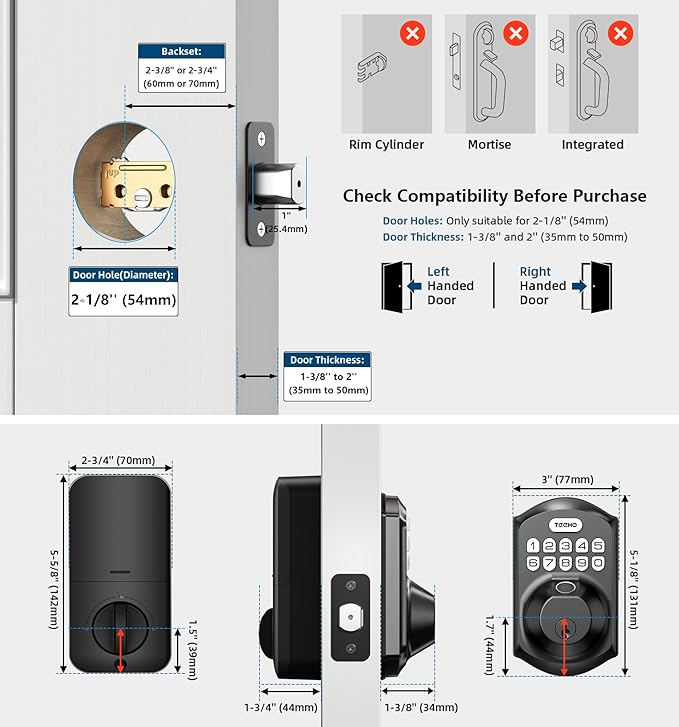 TEEHO TE002 Fingerprint Door Lock - Image 6