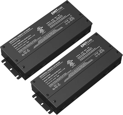 EMITEVER Dimmable Led Driver, 2 Packs 150W AC 110V-277V to DC 24V Transformer by EMITEVER
