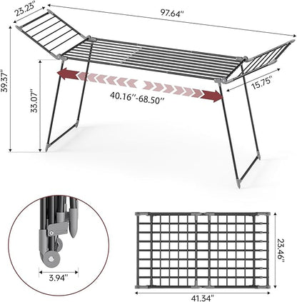 APEXCHASER Clothes Drying Rack Foldable, Large Drying Rack - Image 2