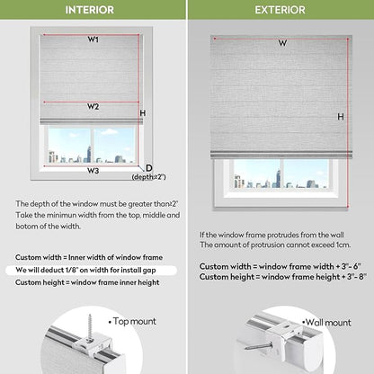 ZSTARR Smart Roman Shades Rechargeable Motorized Blinds - Image 6