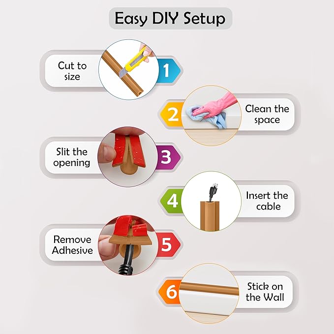 Rubber Bond TV Cord Hider Cable Protector - Image 7