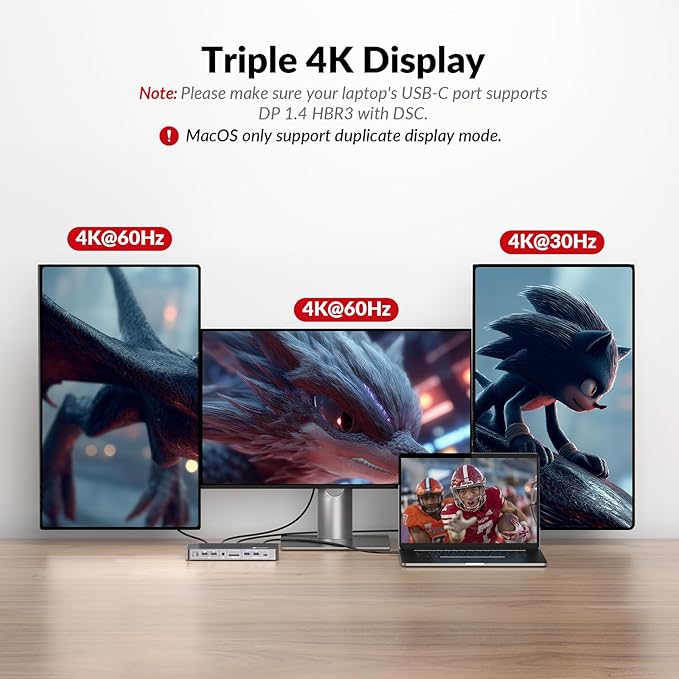 AV Access Docking Station 3 Monitors, 8K@30Hz Single Display, Triple 4K Display - Image 6