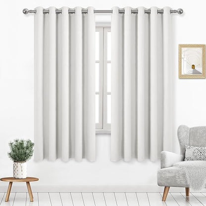 DWCN 60 Inch Wide Curtains for Living Room, Room Darkening Drapes 63 Inch Length by DWCN
