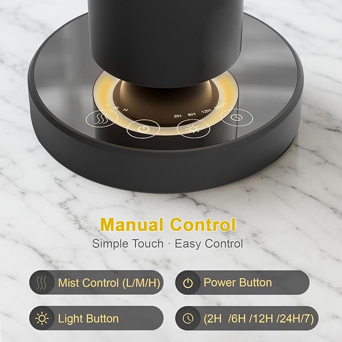 Waterless Diffuser, 1500 Sq Ft, Ring Ambient Light, Rechargeable Wireless - Image 2