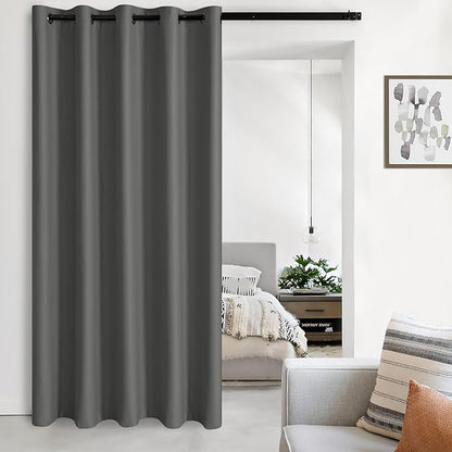 JIUZHEN Room Divider Blackout Patio Door Curtain Panels, Sliding Door Blinds by JIUZHEN
