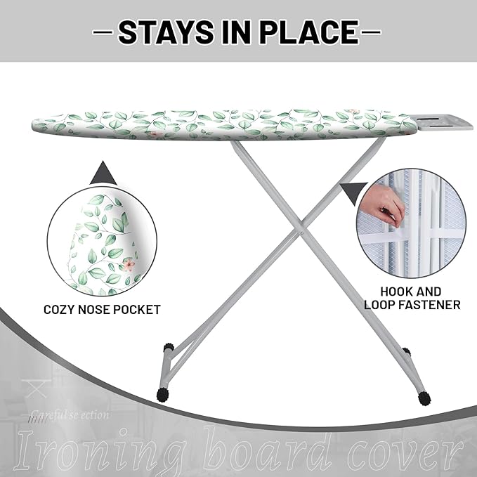 Extra Thick Ironing Board Cover and Pad, 15x54 Ironing Board Cover, Resist - Image 3
