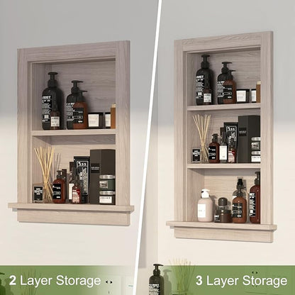 Recessed Medicine Cabinet, Fully Assembled 14x24 Recessed Wall Niche Insert - Image 6