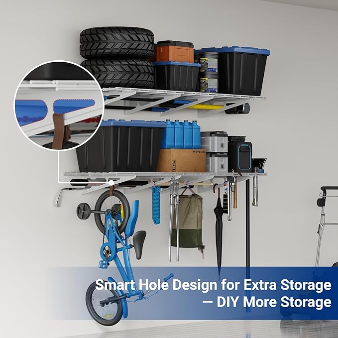 FLEXIMOUNTS 2-Pack 2x6ft 24-inch-by-72-inch Wall Shelf Garage Storage Rack - Image 7