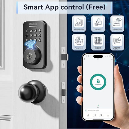 Ulecoce Fingerprint Keypad Deadbolt - Image 3