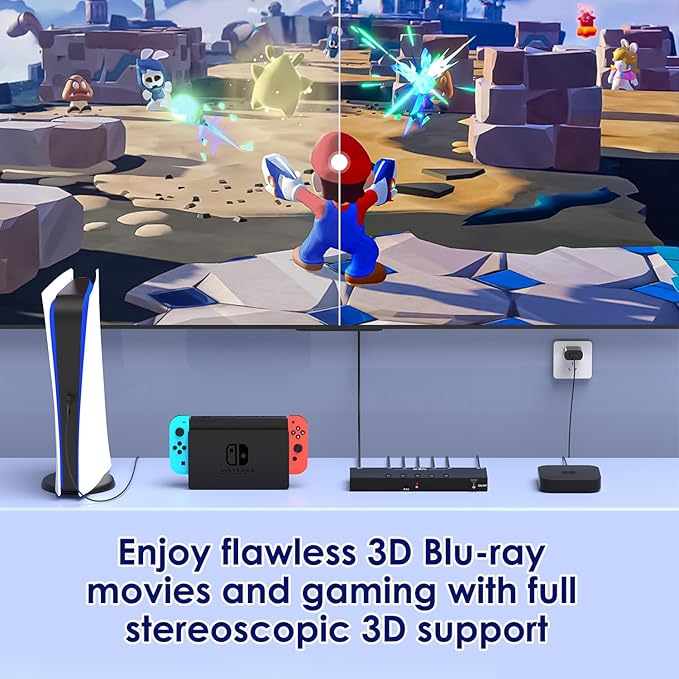 8K@60Hz HDMI 2.1 Switch 5 in 1 Out, 48Gbps Ultra HD 4K 120Hz, HDR10/Dolby Vision - Image 6