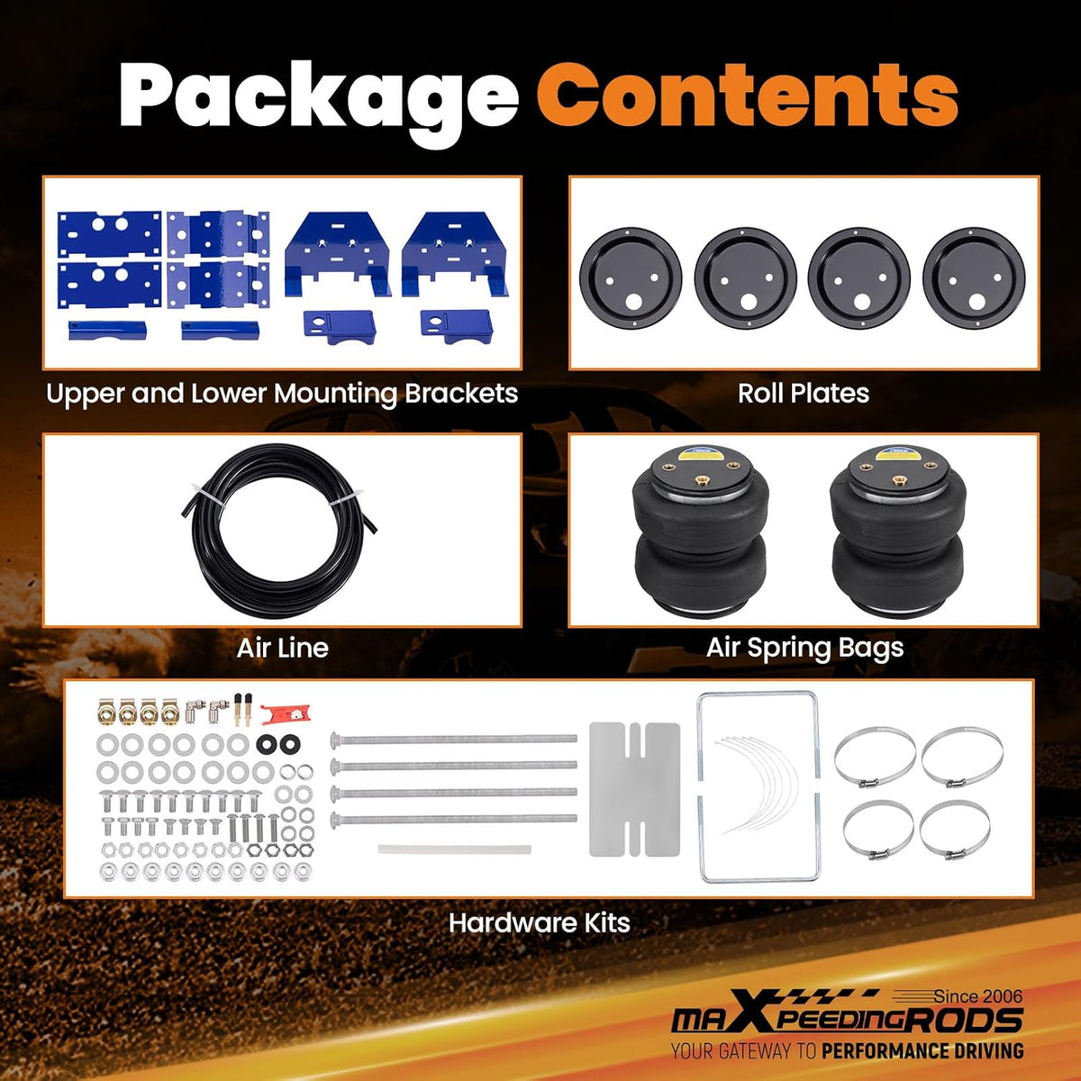 maXpeedingrods 5000 lbs Air Suspension Bag Kit for Ford F250 F350 2020-2022