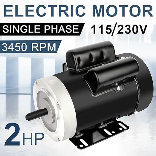 2HP Electric Motor 3450 RPM General Purpose Single Phase Motor 56C Frame - Image 3